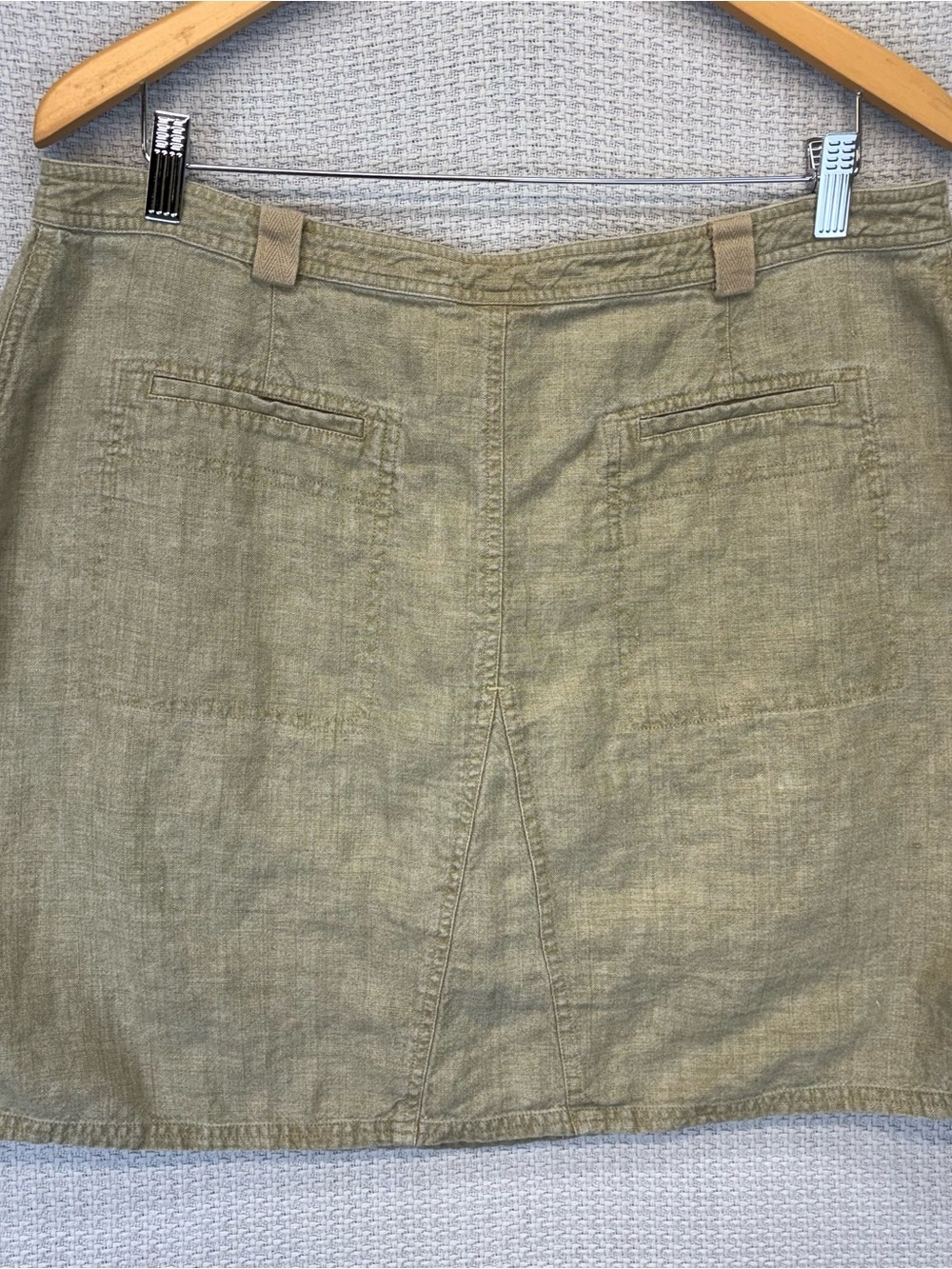 J. Jill 100% Linen Skirt Women’s Plus 18 Beige Khaki Casual Summer Minimalist - Picture 4 of 8